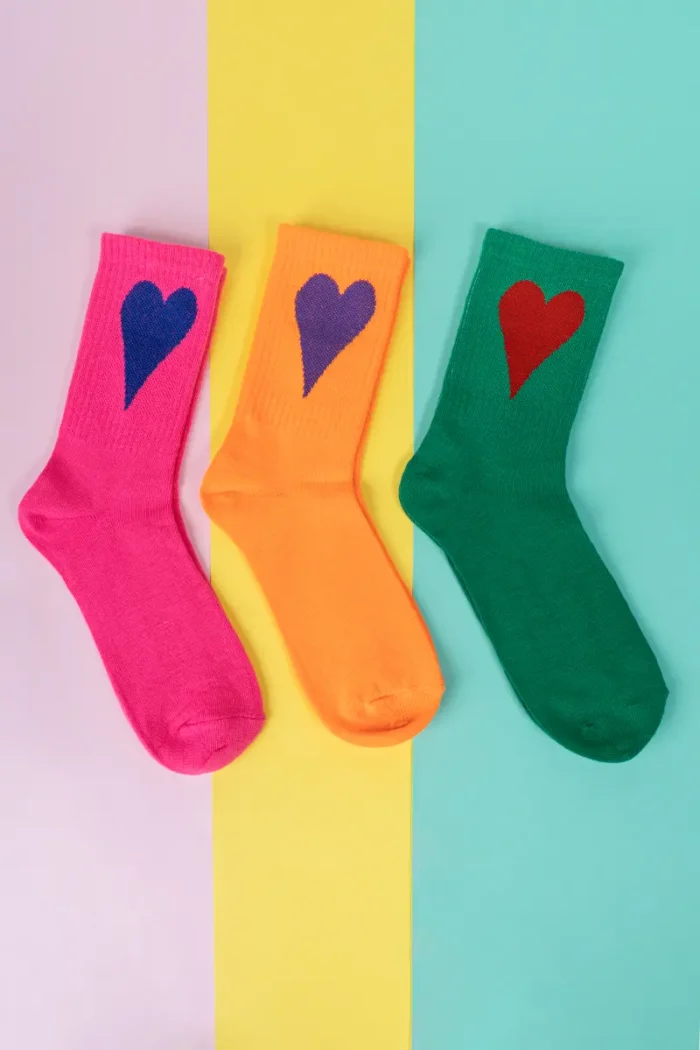 different colorful socks