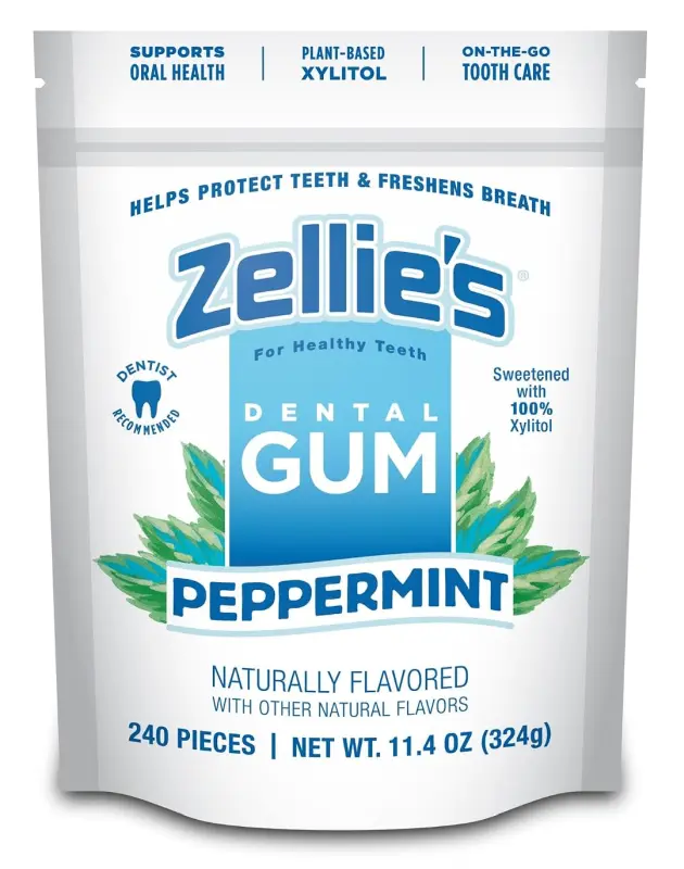 Zellies 100% Xylitol Peppermint Chewing Gum