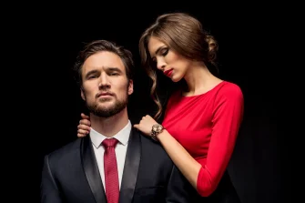 confident man impressing a woman
